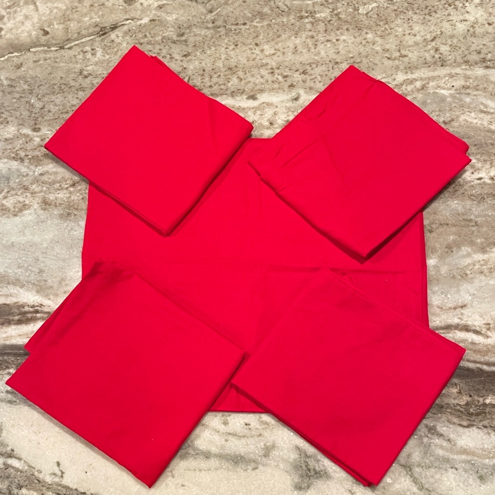 Vibrant Red Fabric napkins 3 for $20